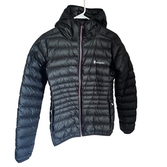 cotopaxi Jackets & Blazers - Cotopaxi Fuego Hooded 800 Fill Down Jacket WS Women's Small Black Rose Gold Zip